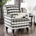 Patricia Ivory/Black Stripe Chair - U&U Home Budget Furniture (Carteret, NJ)
