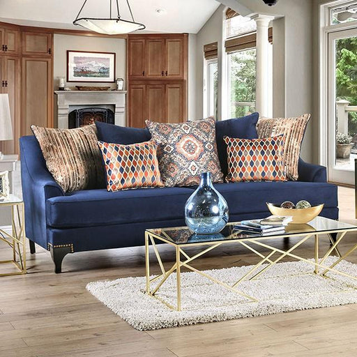 Sisseton Navy Sofa - U&U Home Budget Furniture (Carteret, NJ)