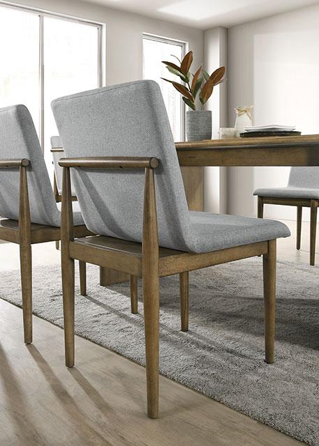 ST GALLEN Side Chair (2/CTN), Natural Tone/Light Gray - U&U Home Budget Furniture (Carteret, NJ)