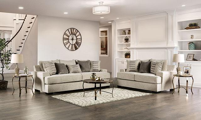 HOLBORN Sofa, Beige - U&U Home Budget Furniture (Carteret, NJ)