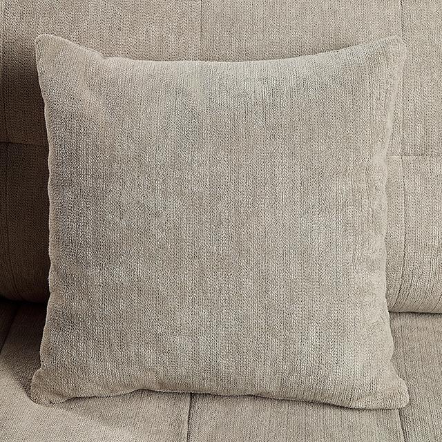 LYNDA Sofa w/ Pillows, Light Gray - U&U Home Budget Furniture (Carteret, NJ)