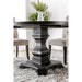 NERISSA Antique Black Round Table, Antique Black - U&U Home Budget Furniture (Carteret, NJ)