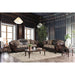 Quirino Light Brown/Dark Brown Sofa - U&U Home Budget Furniture (Carteret, NJ)