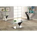 SLOANE White/Dark Gray/Chrome Coffee Table - U&U Home Budget Furniture (Carteret, NJ)