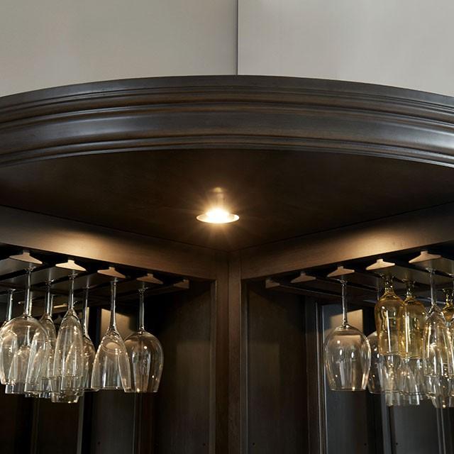 Voltaire Gray Curio Cabinet - U&U Home Budget Furniture (Carteret, NJ)