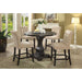 Izzy Beige/Antique Black Counter Ht. Chair, Ivory (2/CTN) - U&U Home Budget Furniture (Carteret, NJ)