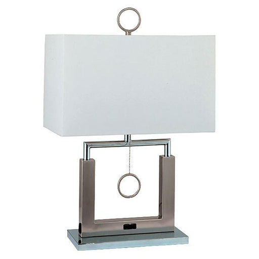 Jessica Brushed Steel 17"H Steel Table Lamp - U&U Home Budget Furniture (Carteret, NJ)