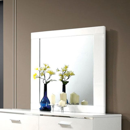 Malte White Mirror - U&U Home Budget Furniture (Carteret, NJ)