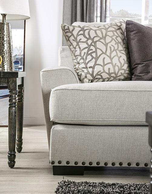 PICOTEE Sofa, Light Gray/Black - U&U Home Budget Furniture (Carteret, NJ)