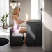 Ashbourne Bedside Vanity Set with Stool Contemporary - U&U Home Budget Furniture (Carteret, NJ)