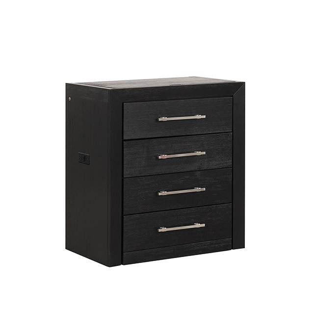 Ashbourne Bedside Vanity Set with Stool Contemporary - U&U Home Budget Furniture (Carteret, NJ)