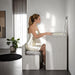 Ashbourne Bedside Vanity Set with Stool Contemporary - U&U Home Budget Furniture (Carteret, NJ)