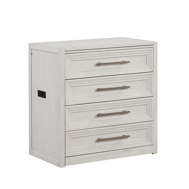 Ashbourne Bedside Vanity Set with Stool Contemporary - U&U Home Budget Furniture (Carteret, NJ)