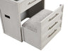 Ashbourne Bedside Vanity Set with Stool Contemporary - U&U Home Budget Furniture (Carteret, NJ)