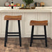 Biasca 29" Stool (2/CTN) White, Brown, & Black - U&U Home Budget Furniture (Carteret, NJ)