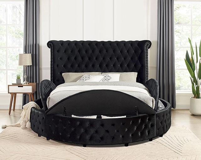 Delilah Bed Black - U&U Home Budget Furniture (Carteret, NJ)
