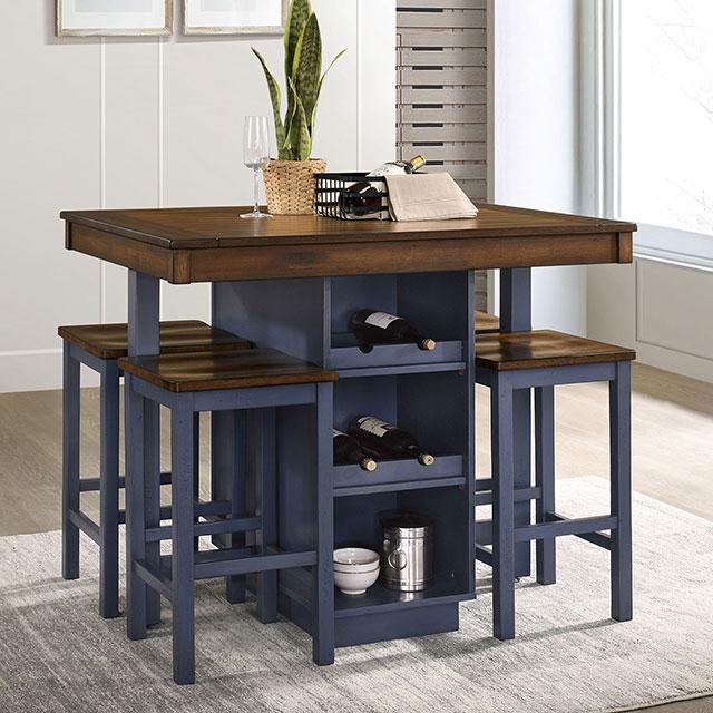 Azurine 5 Pc. Counter Ht. Set - U&U Home Budget Furniture (Carteret, NJ)