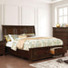 Castor Bed Black, Chrome, & White - U&U Home Budget Furniture (Carteret, NJ)