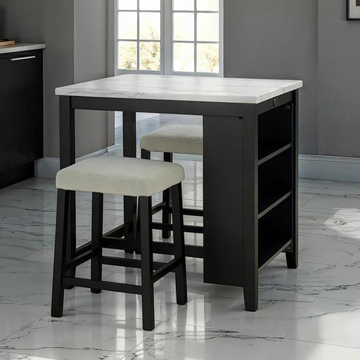 Chalcedony 3 Pc. Dining Table Set - U&U Home Budget Furniture (Carteret, NJ)