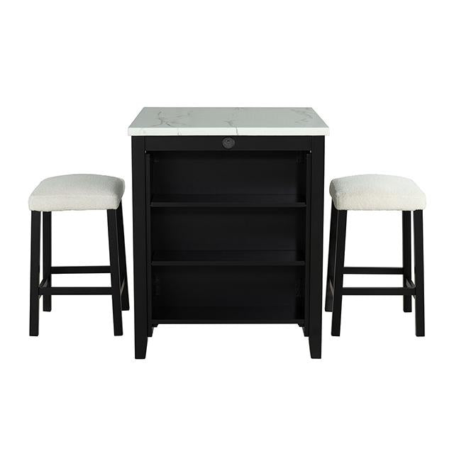 Chalcedony 3 Pc. Dining Table Set - U&U Home Budget Furniture (Carteret, NJ)