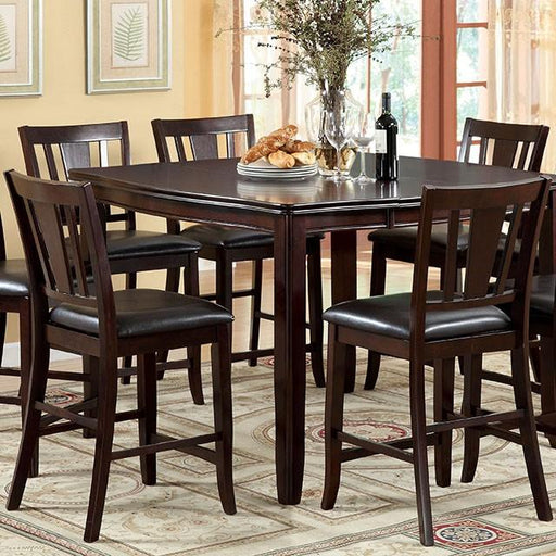 Edgewood II Espresso Square Counter Ht. Table - U&U Home Budget Furniture (Carteret, NJ)