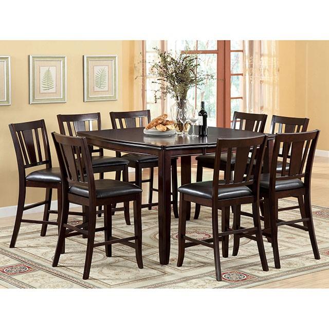 Edgewood II Espresso Square Counter Ht. Table - U&U Home Budget Furniture (Carteret, NJ)