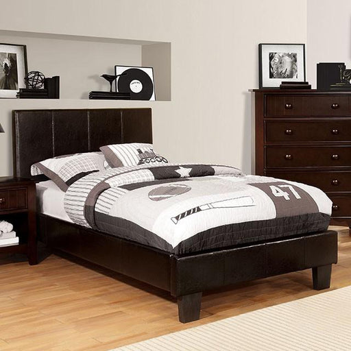 Winn Park Bed Espresso, Velvet, & White - U&U Home Budget Furniture (Carteret, NJ)