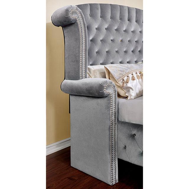 Alzir Night Stand Gray - U&U Home Budget Furniture (Carteret, NJ)