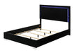 Sinistra Bed Beige, Black, White - U&U Home Budget Furniture (Carteret, NJ)