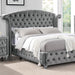 Zohar Queen & Twin Bed Black, Grey, & Pink - U&U Home Budget Furniture (Carteret, NJ)