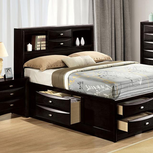 Zosimo Bed Black, Chrome, & Grey - U&U Home Budget Furniture (Carteret, NJ)