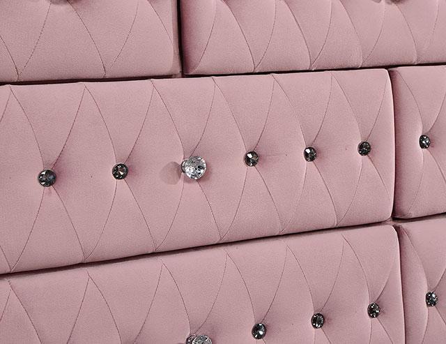 Zohar Bed Black & Pink - U&U Home Budget Furniture (Carteret, NJ)