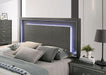 ALISON Cal.King, E.King, Full, Queen Bed, Dark Walnut - U&U Home Budget Furniture (Carteret, NJ)