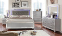 Brachium Silver Cal.King, E.King & Queen Bed - U&U Home Budget Furniture (Carteret, NJ)