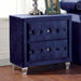 Alzire Black & Blue Night Stand - U&U Home Budget Furniture (Carteret, NJ)