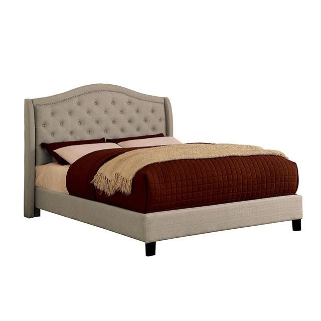 Carly Cal.King, E.King, Full, & Queen Bed Grey & Brown - U&U Home Budget Furniture (Carteret, NJ)
