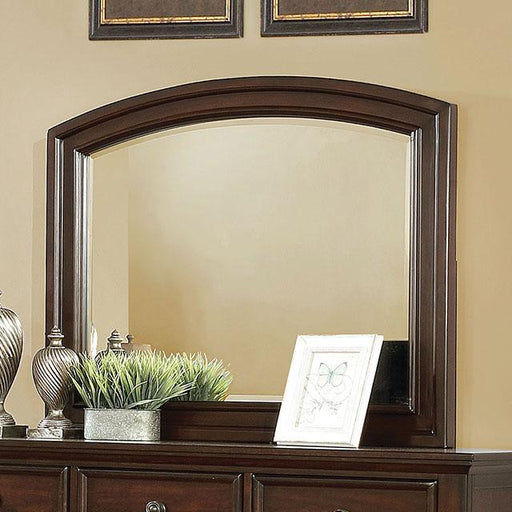 Castor Brown Cherry Mirror - U&U Home Budget Furniture (Carteret, NJ)