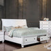 Castor Bed Black, Chrome, & White - U&U Home Budget Furniture (Carteret, NJ)