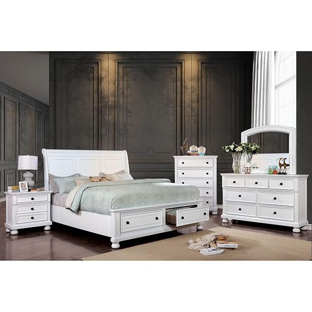 Castor Brown Cherry Queen, E.King, & Cal.King Bed - U&U Home Budget Furniture (Carteret, NJ)