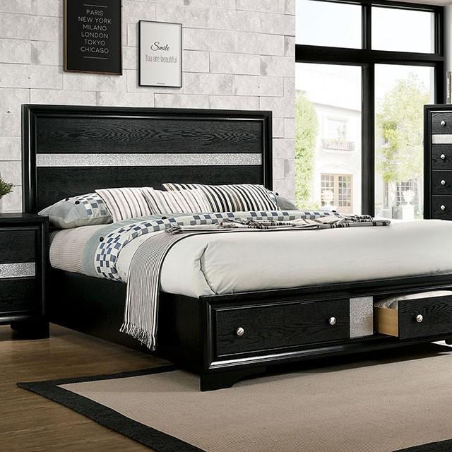 CHRISSY E.King, Full, & Queen Bed White, Grey, & Black - U&U Home Budget Furniture (Carteret, NJ)