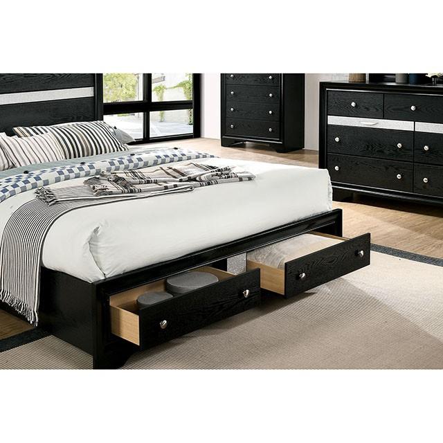 CHRISSY E.King, Full, & Queen Bed White, Grey, & Black - U&U Home Budget Furniture (Carteret, NJ)
