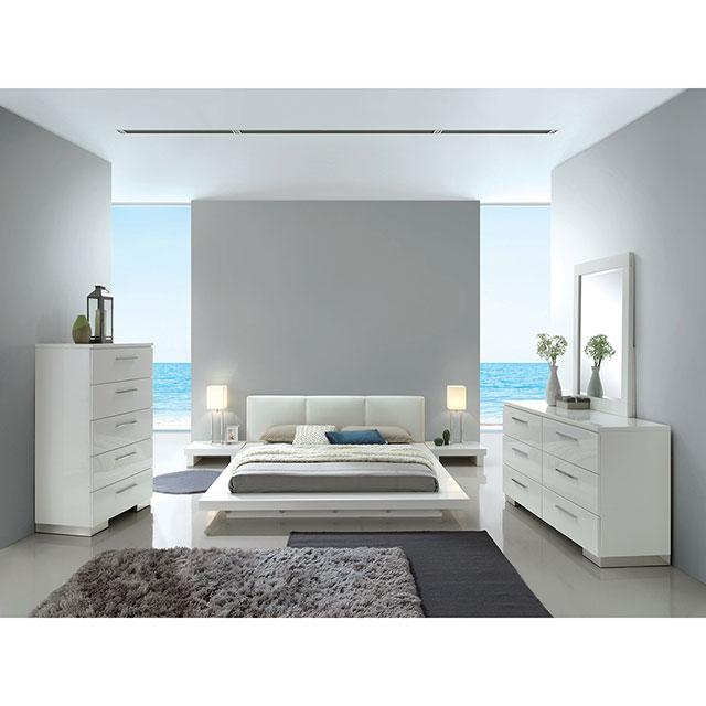 Christie Glossy White Mirror - U&U Home Budget Furniture (Carteret, NJ)