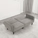 Aristide Futon Sofa Grey & Brown - U&U Home Budget Furniture (Carteret, NJ)