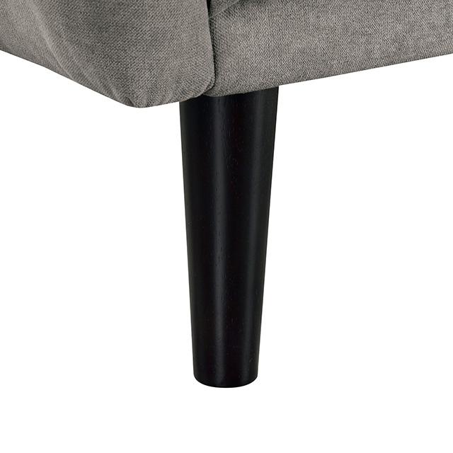 Aristide Futon Sofa Grey & Brown - U&U Home Budget Furniture (Carteret, NJ)