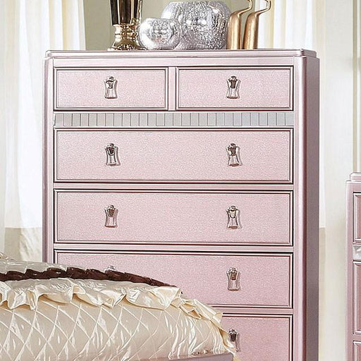Ariston Rose Gold Chest - U&U Home Budget Furniture (Carteret, NJ)