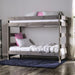 Arlette Twin/Twin Bunk Bed Brown, Black, Gray, & White - U&U Home Budget Furniture (Carteret, NJ)