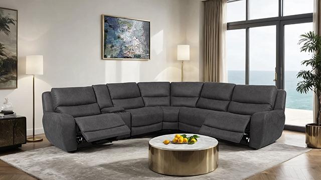 Demetrius Power Sectional - U&U Home Budget Furniture (Carteret, NJ)