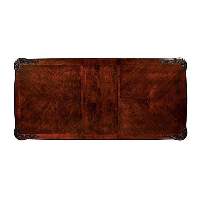 ELANA Brown Cherry Dining Table w/ 18" Butterfly Leaf - U&U Home Budget Furniture (Carteret, NJ)