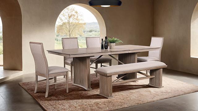 Ellesmere 6 Pc Dining Table Set - U&U Home Budget Furniture (Carteret, NJ)