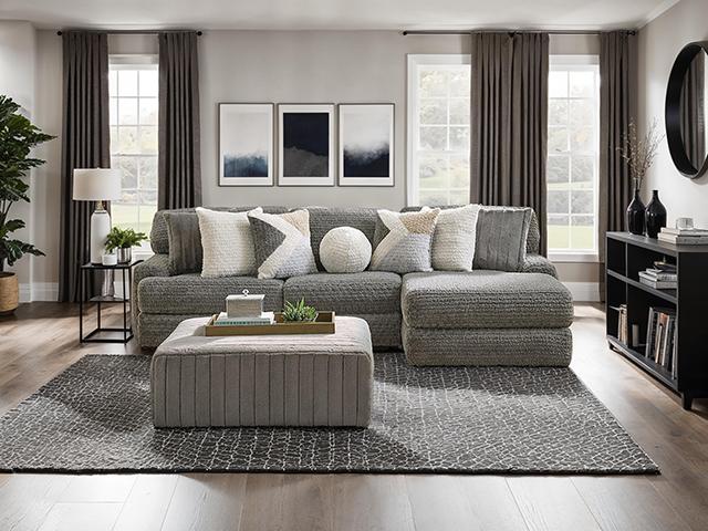 Elmhurst L-shaped Sectional - U&U Home Budget Furniture (Carteret, NJ)